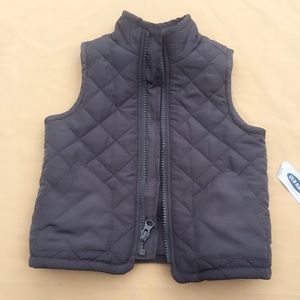 Gray Old Navy bubble vest for boys size 12-18M